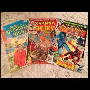 Three Vintage Comic Books Archie,Shanna, Marvel